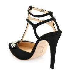 PAYGE Crystal Embellished Heels, T Strap Pumps Evening 13 PAYGE Crystal Embellished Heels, T Strap Pumps Evening