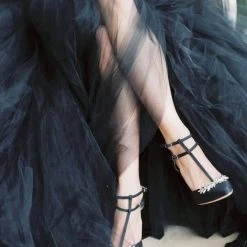 PAYGE Crystal Embellished Heels, T Strap Pumps Evening 17 PAYGE Crystal Embellished Heels, T Strap Pumps Evening