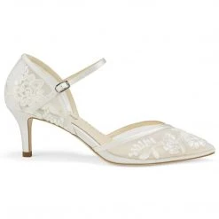 CANDICE IVORY D'Orsay Ivory Vintage Lace Wedding Shoes 9 CANDICE IVORY D'Orsay Ivory Vintage Lace Wedding Shoes