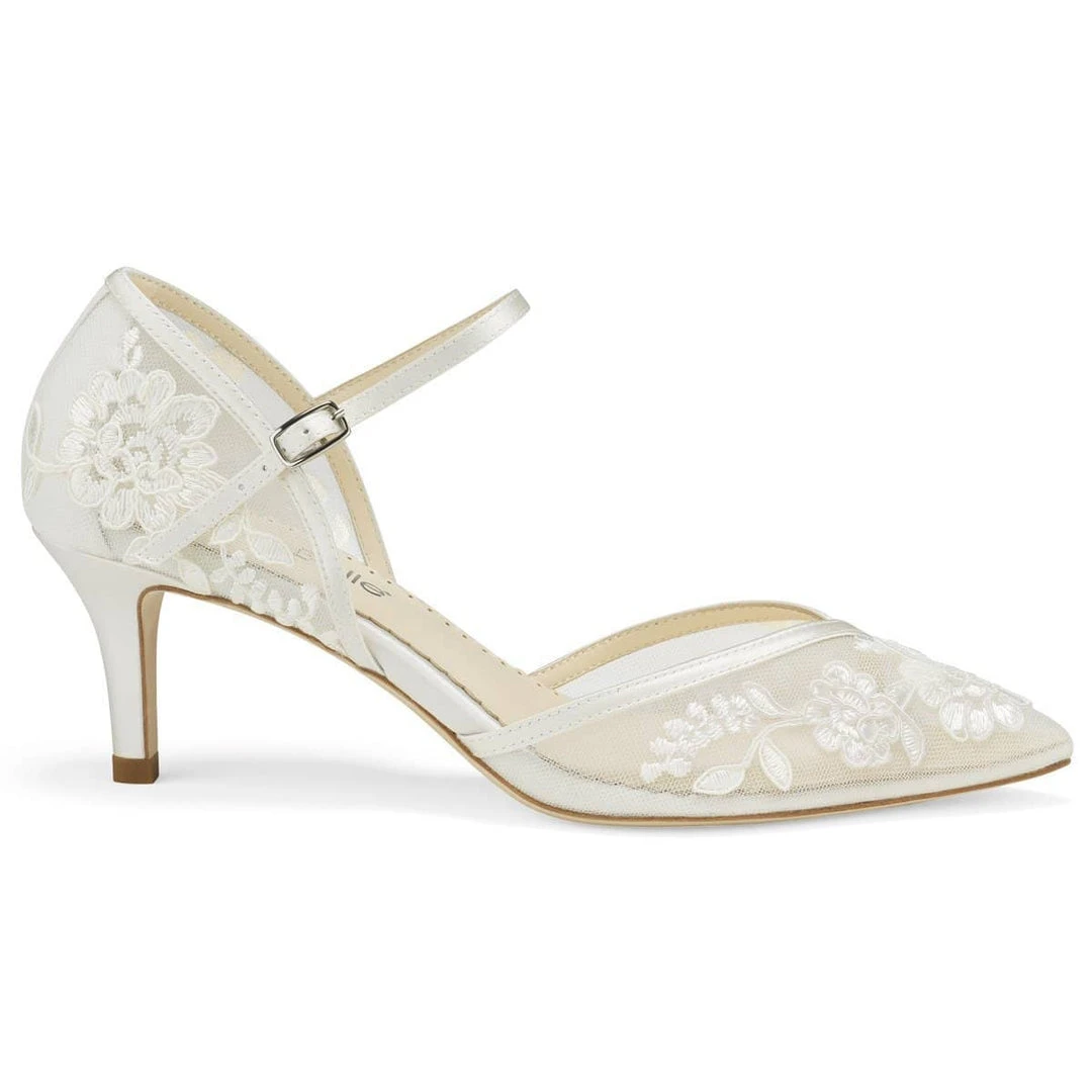 CANDICE IVORY D'Orsay Ivory Vintage Lace Wedding Shoes 3 CANDICE IVORY D'Orsay Ivory Vintage Lace Wedding Shoes