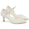 CANDICE IVORY D'Orsay Ivory Vintage Lace Wedding Shoes