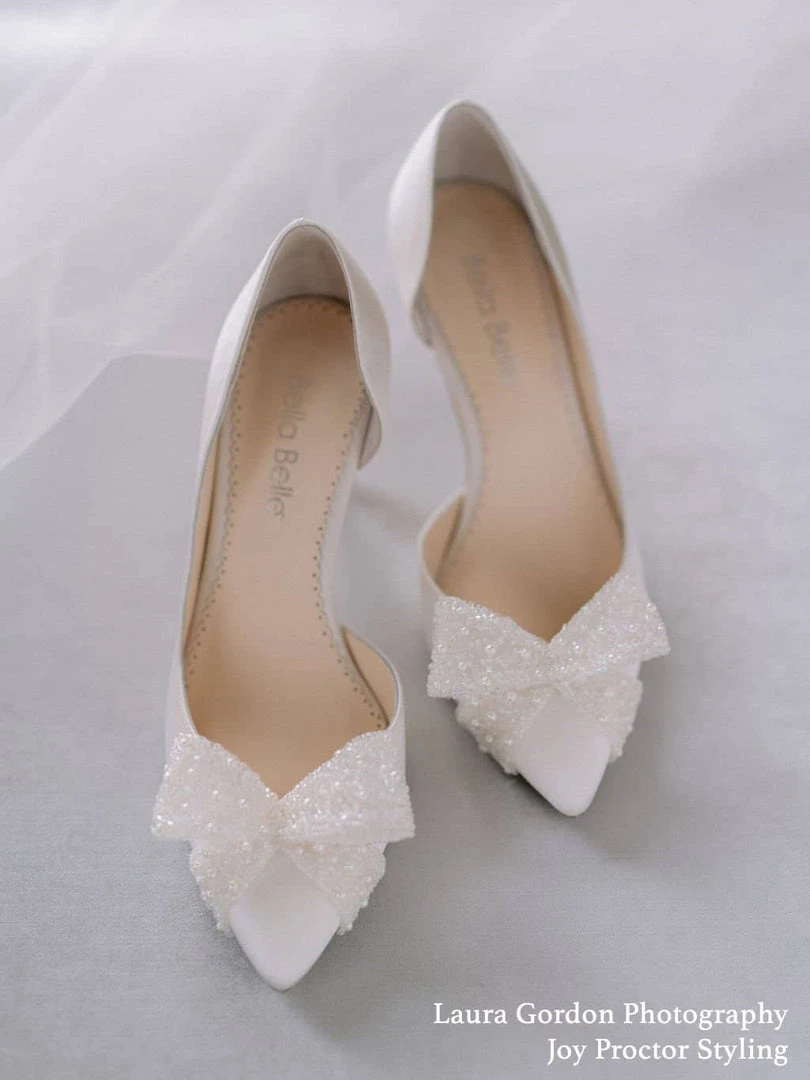 DOROTHY D'Orsay Wedding Bow Pump Shoes 2 DOROTHY D'Orsay Wedding Bow Pump Shoes