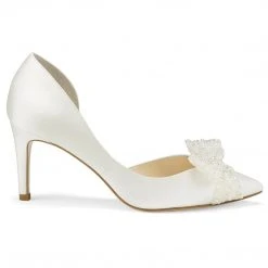 DOROTHY D'Orsay Wedding Bow Pump Shoes 9 DOROTHY D'Orsay Wedding Bow Pump Shoes
