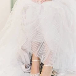 CANDICE NUDE Bridal Nude Kitten Heel Pumps With Lace Wedding