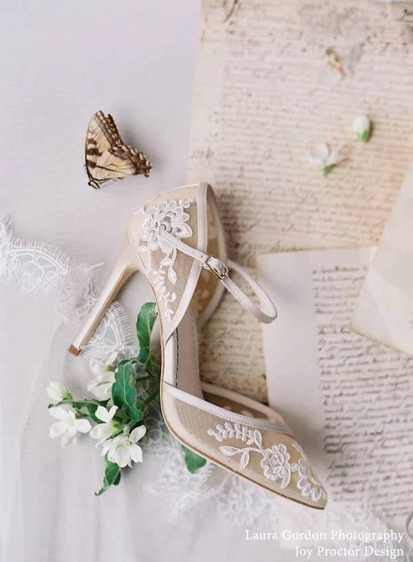 CLAUDIA Nude Lace Heels D'Orsay Wedding Shoes 2 CLAUDIA Nude Lace Heels D'Orsay Wedding Shoes