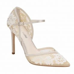 CLAUDIA Nude Lace Heels D'Orsay Wedding Shoes 13 CLAUDIA Nude Lace Heels D'Orsay Wedding Shoes