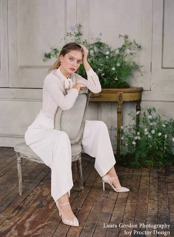 CLAUDIA Nude Lace Heels D'Orsay Wedding Shoes 8 CLAUDIA Nude Lace Heels D'Orsay Wedding Shoes