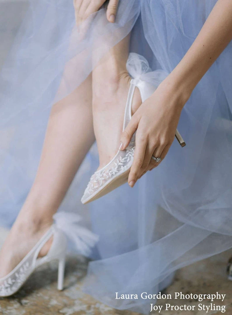 EDNA Floral Beaded Lace Slingback Wedding Shoes 7 EDNA Floral Beaded Lace Slingback Wedding Shoes