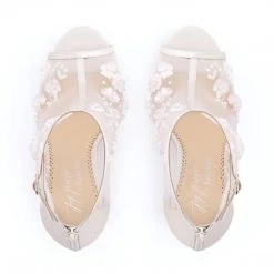 BELLE BY JOY PROCTOR Wedding Booties Flower Embroidered Boots 12 BELLE BY JOY PROCTOR Wedding Booties Flower Embroidered Boots