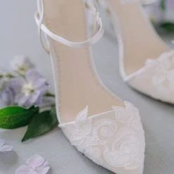 SYLVIA Lace Flower Wedding Shoes