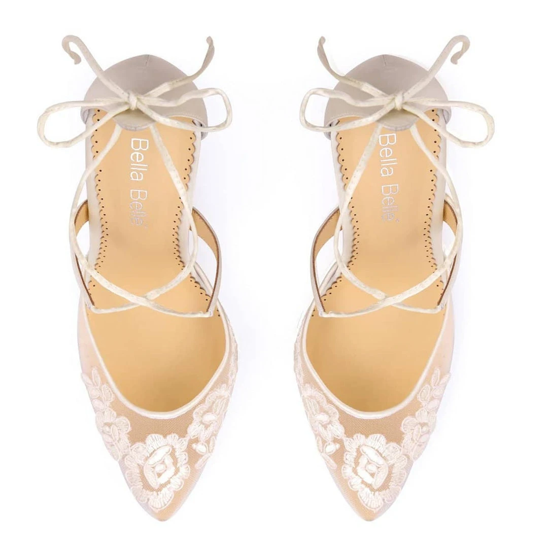 ANITA IVORY Wedding Ivory Lace High Heels 3 ANITA IVORY Wedding Ivory Lace High Heels