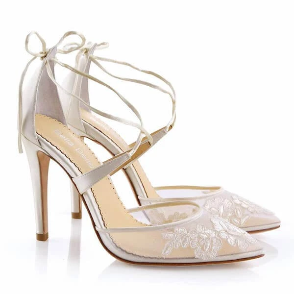 ANITA IVORY Wedding Ivory Lace High Heels 1 ANITA IVORY Wedding Ivory Lace High Heels