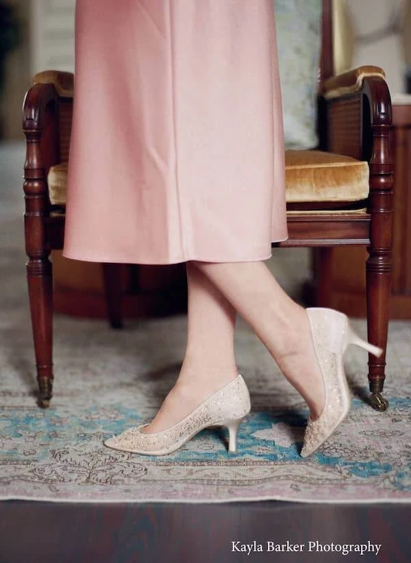 EVELYN NUDE Wedding Low Heel Crystal Sequin Nude Sparkly Heels 9 EVELYN NUDE Wedding Low Heel Crystal Sequin Nude Sparkly Heels