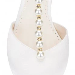LUCIA Wedding Ivory Pearl Bridal Shoes With Bow 16 LUCIA Wedding Ivory Pearl Bridal Shoes With Bow
