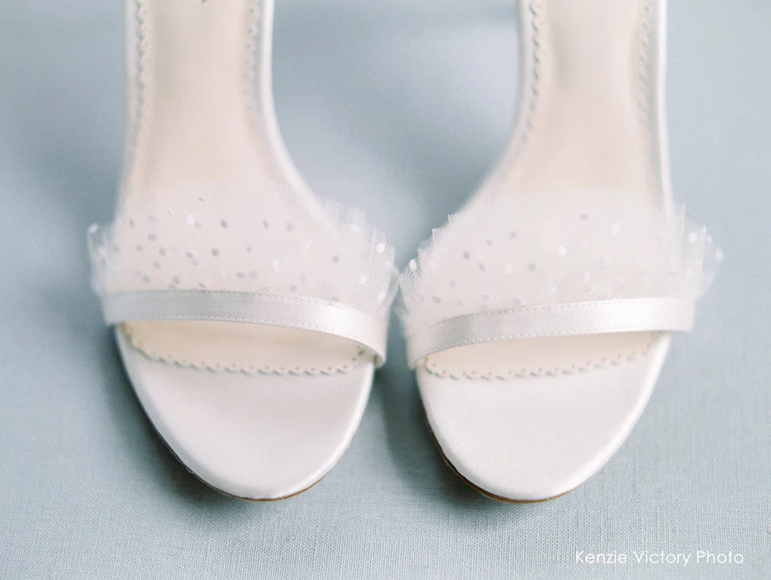 BRIDGET Polka Dot And Pleated Tulle Wedding Heel 6 BRIDGET Polka Dot And Pleated Tulle Wedding Heel