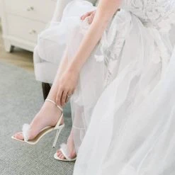 BRIDGET Polka Dot And Pleated Tulle Wedding Heel 15 BRIDGET Polka Dot And Pleated Tulle Wedding Heel