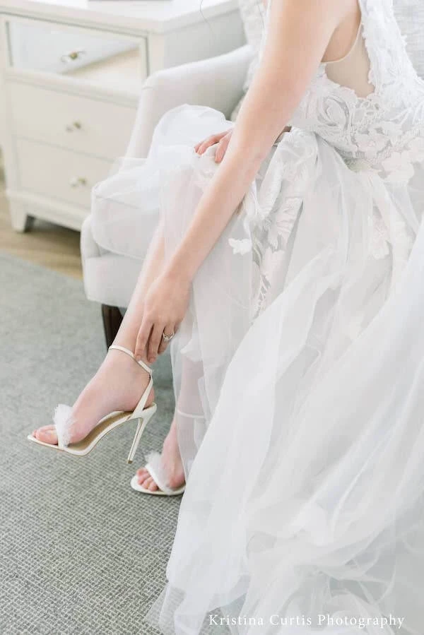 BRIDGET Polka Dot And Pleated Tulle Wedding Heel 7 BRIDGET Polka Dot And Pleated Tulle Wedding Heel