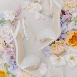 BRIDGET Polka Dot And Pleated Tulle Wedding Heel 17 BRIDGET Polka Dot And Pleated Tulle Wedding Heel