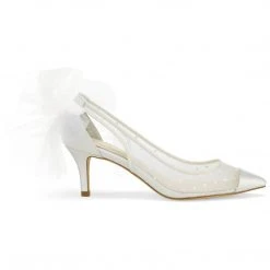 MAGGIE Polka Dot Slingback Pumps Low Heel