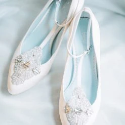 ANNALISE WHITE Art Deco Vintage White Wedding Shoes