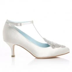 ANNALISE WHITE Art Deco Vintage White Wedding Shoes
