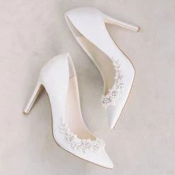 JASMINE 3D Floral Pearl Wedding Shoes